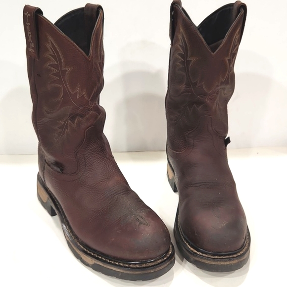 Tony Lama TLX Pitstop Steel Toe Leather Waterproof Work Boots Men's 8D - Picture 14 of 14